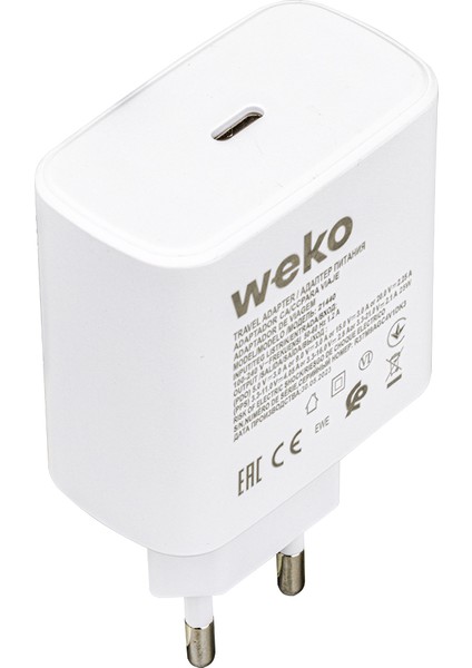 WK-21440 S11-C 25 Watt Şarj Başlık Adaptörü + Type-C To Type-C Kablo (No:9t)