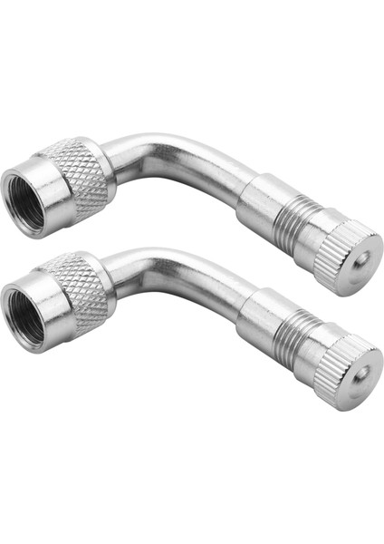 2x 90 Derece Açı Araba Motosiklet Bisiklet Lastik Valf Tüpü Uzatma Adaptörü (Yurt Dışından)
