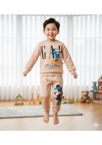 2-5 Yaş Mickey Mouse Baskılı Çocuk Eşofman Takımı | Mevsimlik fırsatları