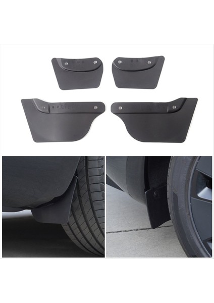 Tesla Model 3 Için Highland 2024 Araç Tekerlek Çamur Fleps Splash Gardiyanlar Çamurlular Ön Arka Çamurluk Tpe Mudguards Protector (Yurt Dışından) modelleri