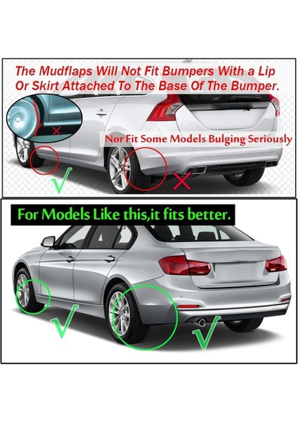 Araba Çamur Flaps Splash Gardiyanlar Mudguard For-Bmw 3 5 7 Serisi E30 E46 E90 E91 E92 E93 E60 F10 F11 G30 E38 E65 F01 (Yurt Dışından) indirimleri