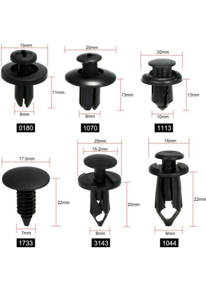 190 Pcs Araba Itme Pimi Perçin Trim Klipsleri Kiti Otomatik Bağlantı Elemanı Plastik Bağlantı Elemanı Perçin (Yurt Dışından) fiyatları