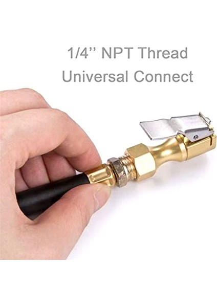 6pcs Hava Kapalama-Heavy Duty Lastik Chuck Üzerinde Kapalı Akış Kilidi Şişirme Göstergesi Için Klipli Kompresör Aksesuarlar Sarı Sarı (Yurt Dışından) modelleri