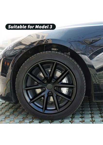 Tesla Model 3 Tekerlek Kapağı Thunder Style Wheel 18 Inç Hub Kapağı Trim Araç Aksesuarları - Mat Siyah (Yurt Dışından) modelleri