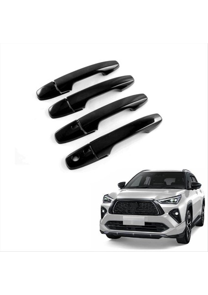 Toyota Yaris Için Cross 2023 2024 Rhd Güneydoğu Asya Versiyon Araba Dış Kapı Toyu Kapak Trim Kiti (Siyah) (Yurt Dışından) fiyatları