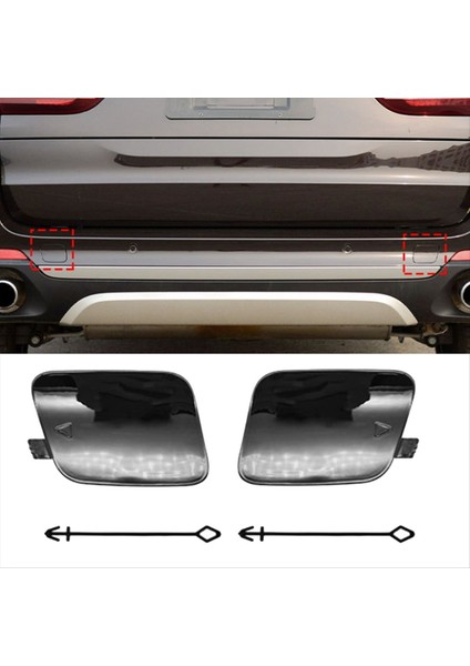 Araba Arka Tampon Çekme Kanca Kapağı Boyalı 51127378573 51127378574 Bmw X5 F15 2013-2018 Fragman Kapağı Siyah (Yurt Dışından) fiyatları