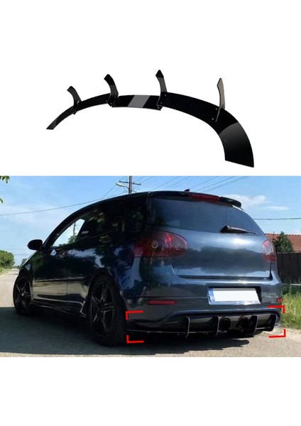 Vw Golf Için Mk5 R32 Arka Tampon Difüzör Spoıler Dudak Koruyucusu Ayırıcı Gövde Kiti Aksesuarları (Yurt Dışından) modelleri