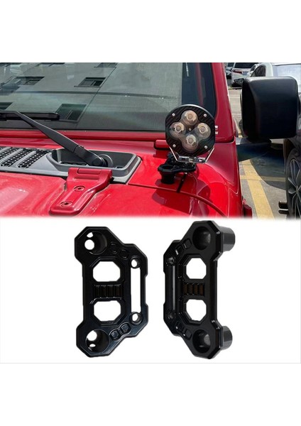 Araba A-Fillar Tek Katmanlı Spot Braket Kaput Yardımcısı Yardımcı Spot Işığı A Fillar Sabitleme Ordu Jeep Wrangler Jl (Yurt Dışından) modelleri