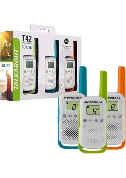 TLKR-T42 4 Km Kırmızı Pmr El Telsizi (2'li Paket)