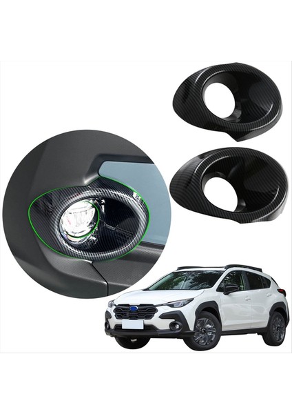 Subaru Crosstrek Için 2023 2024 Araba Ön Sis Lambası Lambası Kapağı Trim Aksesuarları Abs Karbon Fiber (Yurt Dışından) indirimleri