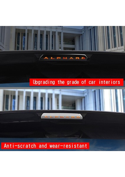 Toyota Alphard 40 Serisi 2023+ Yüksek Montajlı Fren Işığı Üçüncü Fren Kuyruk Işık Döşeme Paslanmaz Çelik Uçak Siyah (Yurt Dışından) fiyatları