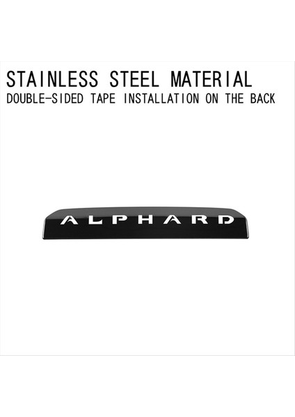 Toyota Alphard 40 Serisi 2023+ Yüksek Montajlı Fren Işığı Üçüncü Fren Kuyruk Işık Döşeme Paslanmaz Çelik Uçak Siyah (Yurt Dışından) fırsatları