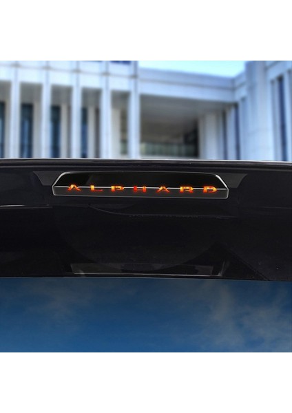 Toyota Alphard 40 Serisi 2023+ Yüksek Montajlı Fren Işığı Üçüncü Fren Kuyruk Işık Döşeme Paslanmaz Çelik Uçak Siyah (Yurt Dışından) indirimleri