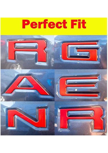 Tailgate Ekleme Harfleri 3D Yükseltilmiş ve Çıkartma Harfleri Ford Ranger 2019 2020 (Kırmızı) Için Bagaj Kapısı Amblemleri (Yurt Dışından) indirimleri