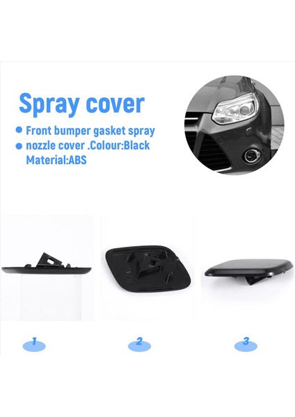 Ford Focud Odak Mk3 2012-2014 Ön Tampon Kafa Işık Lambası Su Sprey Jet Kapak-Sol (Yurt Dışından) fırsatları