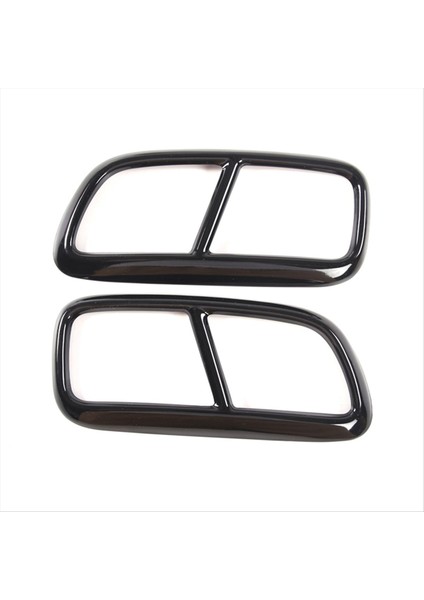 Siyah Paslanmaz Çelik Boru Boğaz Egzoz Çıkışları Volvo XC90 Dış Aksesuarlar Için Kuyruk Çerçevesi Döşeme Kapağı 2 Pcs (Yurt Dışından)