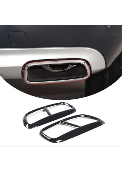 Siyah Paslanmaz Çelik Boru Boğaz Egzoz Çıkışları Volvo XC90 Dış Aksesuarlar Için Kuyruk Çerçevesi Döşeme Kapağı 2 Pcs (Yurt Dışından) fiyatları
