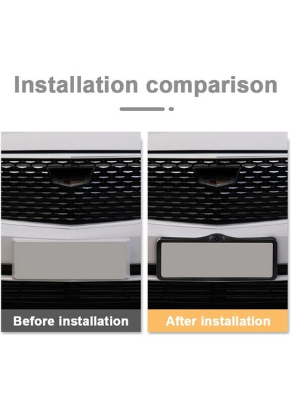 Araba Ön Tampon Plaka Braketi Destek Montaj Çerçevesi Hd Gece Görüşü Ön Görünüm Kamera Için Cadillac Xt6 2020 (Yurt Dışından) fiyatları