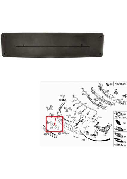 2x Ön Lifer Plaka Destek Destek Montajı 2048170378 Mercedes Benz W204 C180 C200 C280 C300 C320 C350 C220 C250 (Yurt Dışından) indirimleri