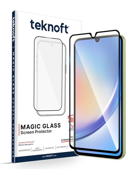 Galaxy A34 Için Ekstra Güçlü Tam Koruma Sağlayan 9h Sertliğinde Leke ve Parmak Izi Tutmayan Hd Görüntü Sağlayan Premium Ekran Koruyucu Kırılmaz Cam (Galaxy A34)