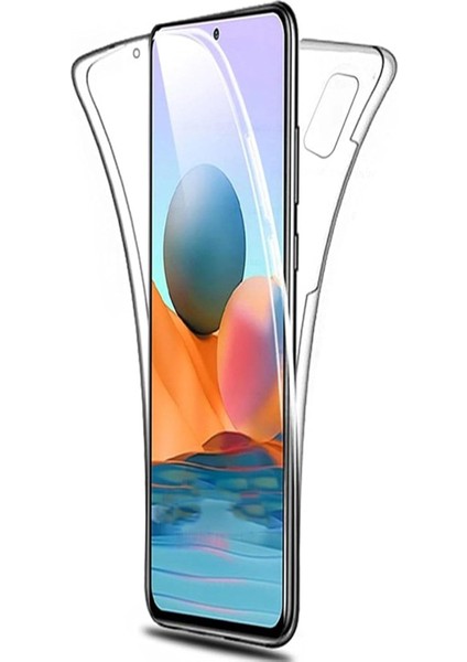 10 Pro 360 Derece Kılıf Silikon Şeffaf Ön Arka Kmp ile Uyumlu