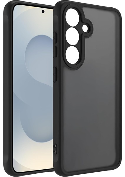 Galaxy S25 Plus Için Basic Serisi Yükseltilmiş Lens Çerçeveli Ultra Güçlü Darbeye Dayanıklı Yumuşak Silikon Mat Kılıf