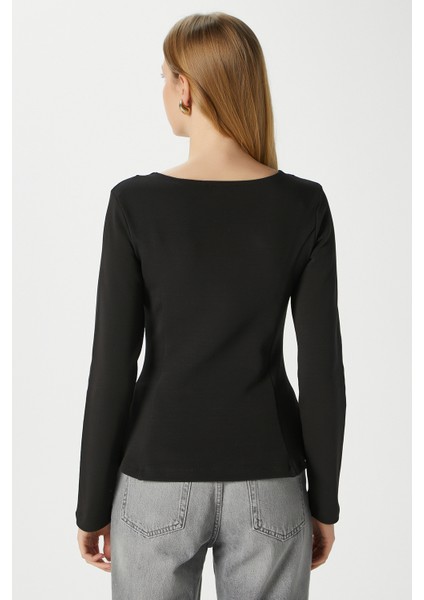 Kadın Runa Premium Siyah Peplum Bluz indirimleri