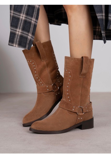 Vocal Camel Süet Troklu Hakiki Deri Kadın Bot fiyatları