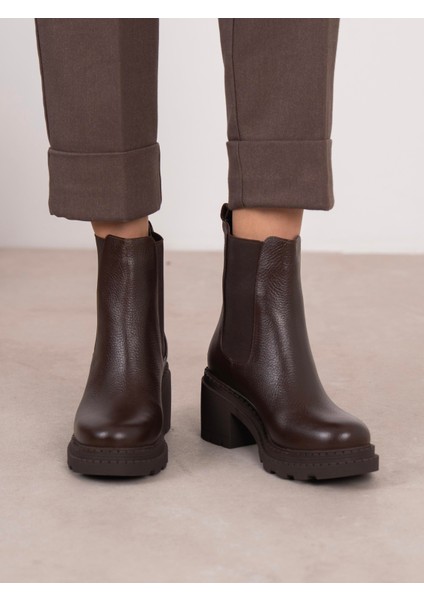 Olyana Kahve Hakiki Deri Kadın Bot fiyatları