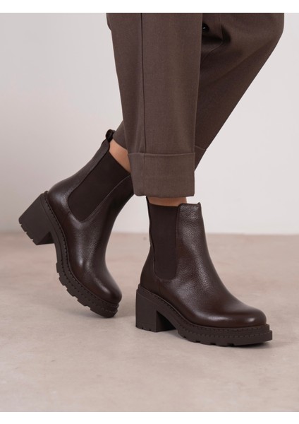 Olyana Kahve Hakiki Deri Kadın Bot fırsatları