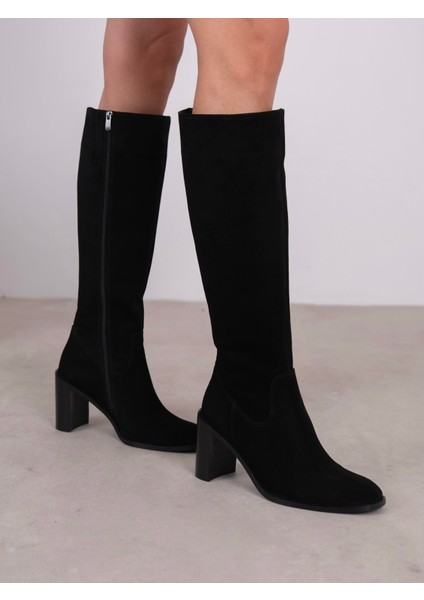 Zandra Siyah Süet Hakiki Deri Kadın Çizme fiyatları