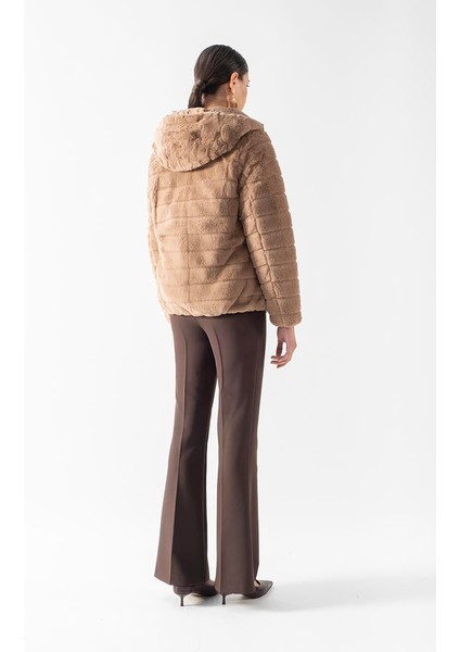 Ranuccio Çift Taraflı Kapitoneli Peluş Kapüşonlu Mont CAMEL indirimleri