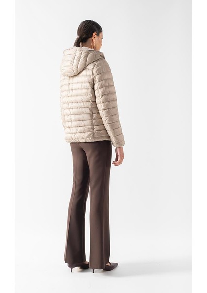 Ranuccio Çift Taraflı Kapitoneli Peluş Kapüşonlu Mont VİZON fiyatları