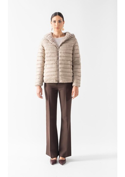 Ranuccio Çift Taraflı Kapitoneli Peluş Kapüşonlu Mont VİZON fırsatları