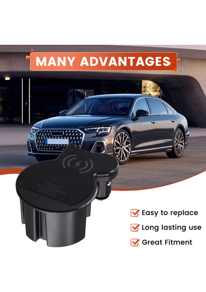 Araba Kablosuz Şarj Cihazı 15W Hızlı Şarj Qi Protokolü Audi A8 2018-2023 Için Çakmak USB Şarj Cihazı (Yurt Dışından) indirimleri