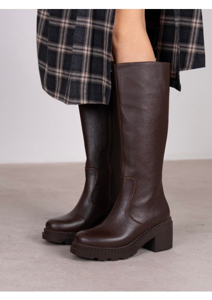 Nuta Kahve Hakiki Deri Kadın Çizme fiyatları