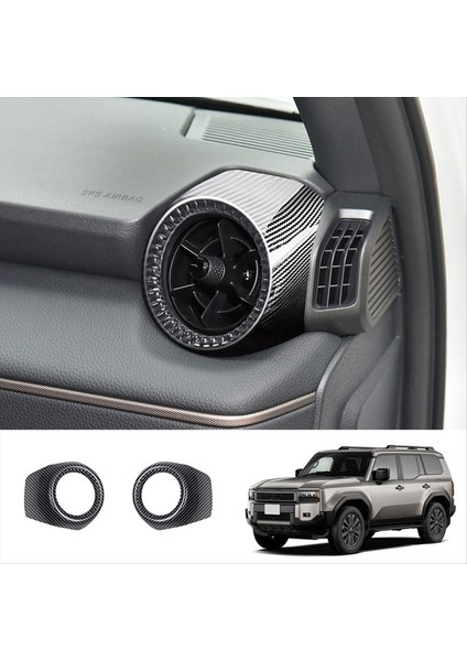 Toyota Prado LC250 2024 Hava Çıkışı Çerçevesi Çıkartma Karbon Fiber (Yurt Dışından) fırsatları