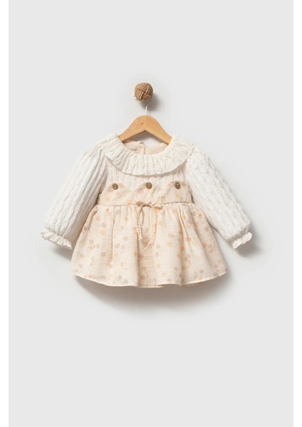 Clara Uzun Kollu Etekli Özel Gün Bayramlık Kız Bebek Elbise