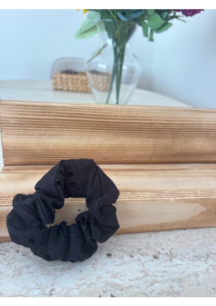 Fisto Kumaş Scrunchıe (Lastik Toka) Siyah Küçük Boy modelleri