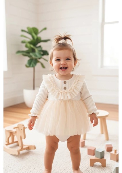 Mery Uzun Kollu Özel Gün Bayramlık Kız Bebek Elbise fiyatları