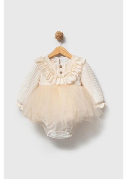 Mery Uzun Kollu Özel Gün Bayramlık Kız Bebek Elbise modelleri