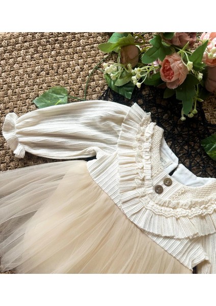 Mery Uzun Kollu Özel Gün Bayramlık Kız Bebek Elbise fırsatları