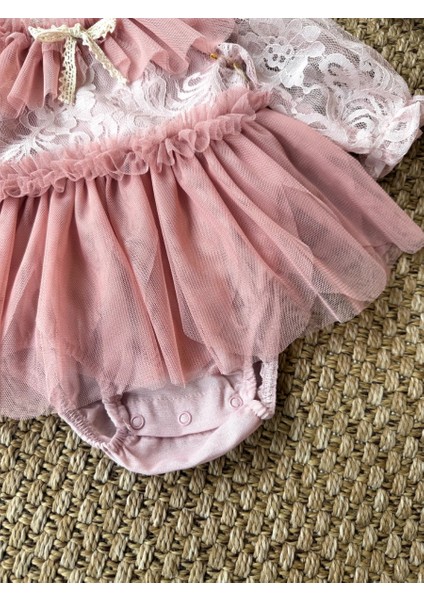 Cora Romper Tütülü Özel Gün Uzun Kollu Kız Bebek Elbise modelleri