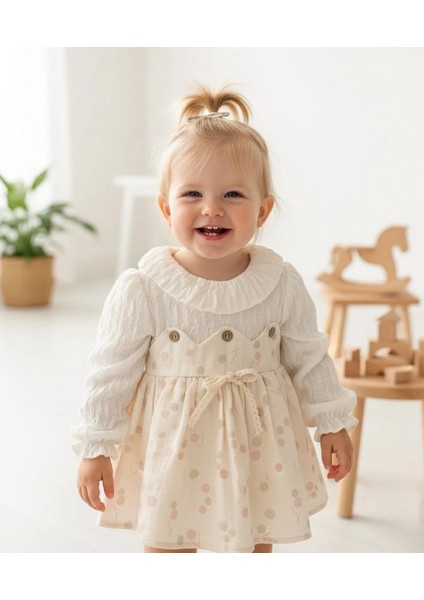 Clara Uzun Kollu Etekli Özel Gün Bayramlık Kız Bebek Elbise modelleri