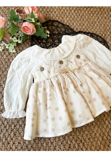 Clara Uzun Kollu Etekli Özel Gün Bayramlık Kız Bebek Elbise fırsatları