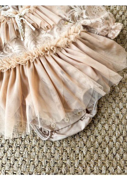 Cora Romper Tütülü Özel Gün Uzun Kollu Kız Bebek Elbise modelleri