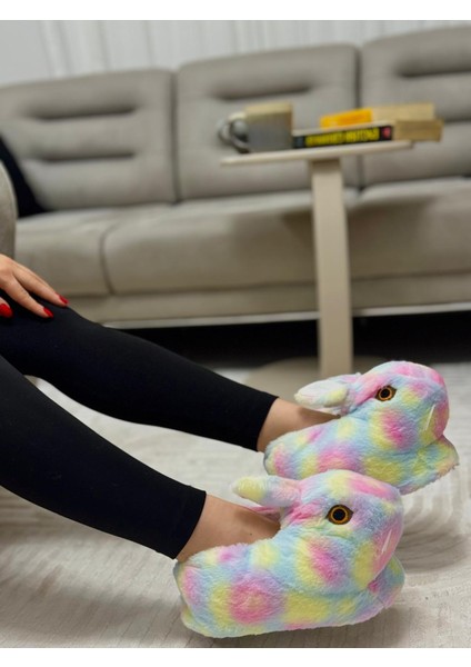Tavşan Model Kaymaz Taban Rahat ve Konforlu Kışlık Kadın Panduf modelleri