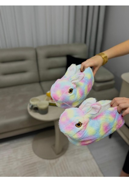 Tavşan Model Kaymaz Taban Rahat ve Konforlu Kışlık Kadın Panduf fırsatları