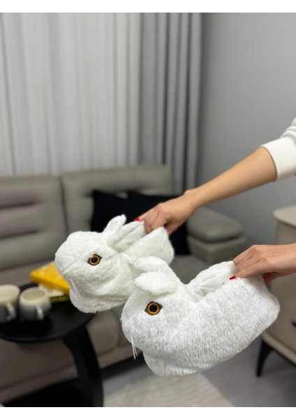 Tavşan Model Kaymaz Taban Rahat ve Konforlu Kışlık Kadın Panduf modelleri