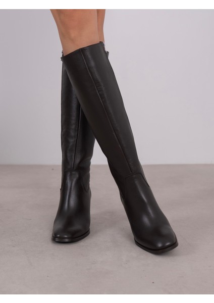 Zandra Kahve Hakiki Deri Kadın Çizme modelleri